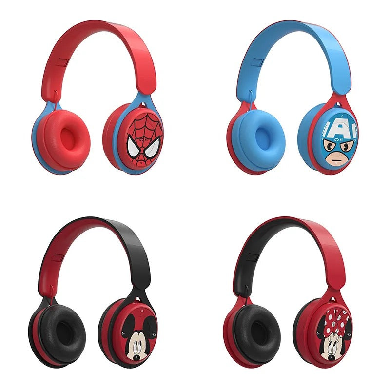 Bluetooth Casque Audio Enfants avec HD Microphone/Lumières LED, SUPER HEROS FILLE OU GARCON